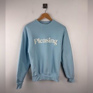 Harry Styles Pleasing Blue Crewneck Sweater Size XS